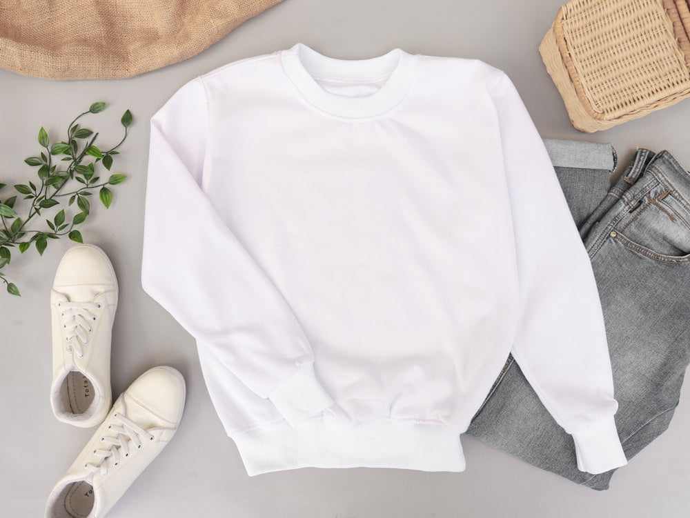Gebürstetes Velours-Finish Tee
